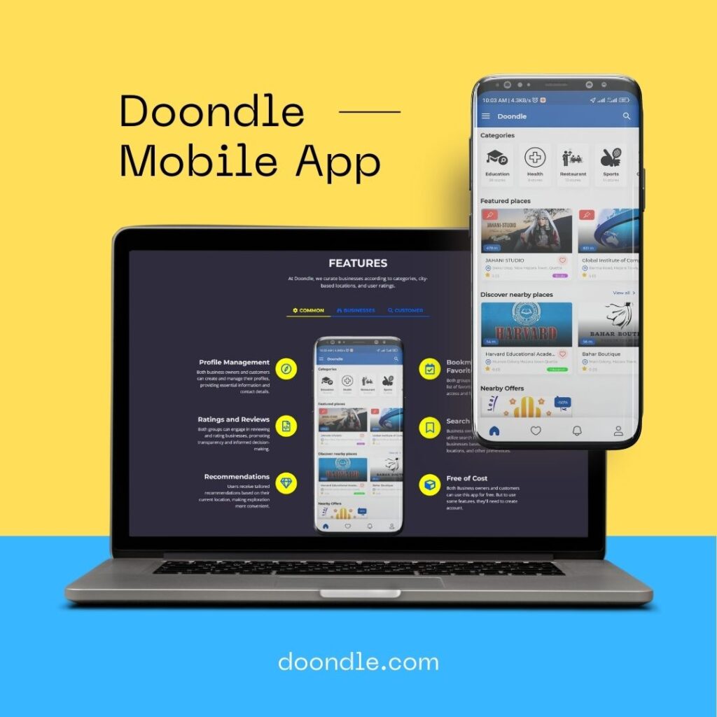Doondle Mobile and Web App - Local Business Directory